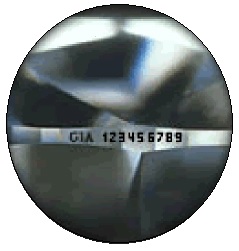 laser-engraving of the diamond