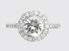 Anello di diamanti circondato di pavé – BP11
