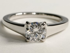 Wide band diamond ring