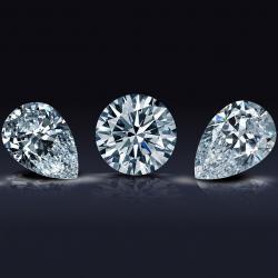 formes diamants diamants blancs de taille brillant et poire