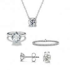 diamond jewellery diamond jewellery set (ring, earrings, pendant, bracelet)