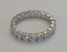 Full circle round diamond wedding ring - BA02
