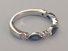 Sapphire and diamond wedding ring – BA03